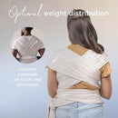 Boba Baby Wrap Carrier – Original Baby Sling Carrier for Newborns (7–35 lbs), Soft, Secure, Hands-Free & Ergonomic, Ideal for Comfortable Bonding, New Parents (Serenity Organic Stone) by TinyTreasures Baby Boutique