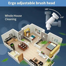 Electric Spin Scrubber - Cordless Cleaning Brush with Digital Display, 2 Speeds, 8 Brush Heads, IPX7 Waterproof, Adjustable Long Handle for Bathroom, Tub, Tile, Shower, and Car（Grey） by CozyNest Decor