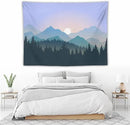 HZOHNAGO Mountain Tapestry Forest Mountain Sunrise Pattern Printed Wall Tapestry Wall Hanging for Bedroom Living Room Dorm 80" W x 60" H by CozyNest Decor