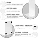 VONDERSO Metal Bookends, 4 Pairs White Metal Book Ends Heavy Duty for Shelves Decor Home Office, Unique White Bookends Supports Anti-Slip for Kids by CozyNest Decor