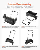 VEVOR Broadcast Spreader, 50LBS Capacity, Walk-Behind Push Spreader, 18 in Spreading Width, 8 in All Terrain Pneumatic Tires, Lawn Spreaders with Hopper Grate, for Seed, Fertilizer, Ice Melt by GreenHaven Gardens