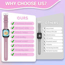 Kids Smart Watch Girls Gift for Girl Aged 6-12, HD TouchScreen Kids Watch with 26 Games Video Camera Music Pedometer Audiostory Learn Card Educational Toys Birthday Gifts for Girls Ages 5 6 7 8 9 by TinyTreasures Baby Boutique