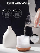 InnoGear Oil Diffuser, 150ML Ceramic Diffuser for Essential Oils Handcrafted Aromatherapy Diffuser Ultrasonic Cool Mist Humidifier with 2 Mist Modes Waterless Auto Off for Room Office, White by TinyTreasures Baby Boutique