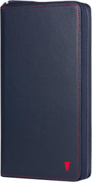 TORRO Premium Leather Family Travel Wallet, RFID Blocking Travel Organizer, Family Passport Holder for 4 Passports, Travel Documents and Cards (Navy Blue) by TinyTreasures Baby Boutique