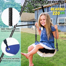 4-in-1 Heavy Duty Swing Set for Backyard – Large Metal Frame with Saucer Swing, Sandbox, Basketball Hoop & Single Swing Seat | Toddler to Kids Play Equipment | Outdoor & Indoor Use | Kids Gift by TinyTreasures Baby Boutique