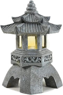 Zen Solar Pagoda Lantern Garden Statue, Indoor/Outdoor Zen Asian Decor for Landscape Balcony, Garden, Patio, Porch Yard Art Ornament by GreenHaven Gardens