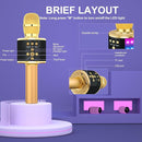 BONAOK Karaoke Microphone for Kids & Adults - Bluetooth Microphones Singing Mic with Disco Lights, Echo Effect, Built-in Speaker Portable Karaoke Player for Party Travel Gifts Q78(Gold) by TinyTreasures Baby Boutique