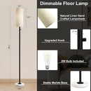 Floor Lamp for Living Room,Dimmable Floor Lamp with LED Bulb,Modern Standing Lamp with Marble Base,Tall Standing Lamps for Living Room,Bedroom,Office,Reading and Nursery(Black) by CozyNest Decor