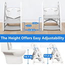 Potty Training Seat: 2 in 1 Design Potty Seat for Toilet & Nursery Step Stool for Sink Potty Training Toilet with Height Adjustable Ladder for Kids of All Ages (Gray) by TinyTreasures Baby Boutique
