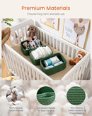 Small Woven Basket, 13.5 x 9.5 x 5 Inches, Storage Basket for Organizing, Cute Small Rope Shelf Closet Cube Storage Bins Baskets for Shelves, Dog Toy Gift Baskets Empty, 3 Pack, Green by TinyTreasures Baby Boutique