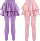 Girls School Uniform Pants Leggings with Skirts Stretch Warm Jegging 4-12 Years by TinyTreasures Baby Boutique