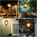 DREAMSOUL Hot Air Balloon Solar Lantern with Candle Holder, Glass Hanging Solar Lantern with Flickering Flame, Solar Lanterns Outdoor Waterproof for Lawn, Patio, Porch, Tree Decor by GreenHaven Gardens