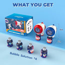 EagleStone Bubble Guns for Kids 4-8, 2 Pack Light-Up Automatic Bubble Gun Blasters with 4 Solution, Bubble Machine for Toddlers, Outdoor Summer Toy, Easter Gifts, Birthday Wedding Party Favors by TinyTreasures Baby Boutique