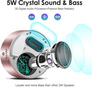 XLEADER Mini Bluetooth Speaker (Travel Case Provided) HD Sound&Rich Bass, Touch Design, 12-15H Playtime, Support Aux Input, Micro SD, Mic, for iPhone Laptop Shower Office, Ideal Gifts, Pink Rose Gold by TinyTreasures Baby Boutique
