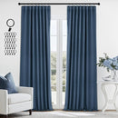 ANRODUO Back Tab Blackout Curtains for Bedroom Living Room, Rod Pocket Pinch Pleated Thermal Insulated Room Darkening Curtains 96 Inches Long 2 Panels, Stone Blue, 42 x 96 Inch by TinyTreasures Baby Boutique