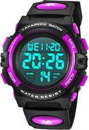 Kids Watch,Boys Watch for 3-15 Year Old Boys,Digital Sport Outdoor Multifunctional Chronograph LED 50 M Waterproof Alarm Calendar Analog Watch for Children with Silicone Band,Kids Gift by TinyTreasures Baby Boutique