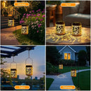 2 Pack Hummingbird Solar Lanterns Outdoor Waterproof LED 6.9" Metal Hanging Solar Lights Outdoor Hummingbird Decorative Lanterns for Patio,Garden,Pathway,Lawn Yard Birthday Gifts for Women Mom by GreenHaven Gardens