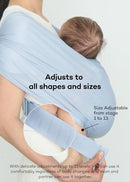 Konny Baby Carrier Flex AirMesh with Head Support- Adjustable, Easy to Wear Baby Wrap Sling, Perfect for Newborn Babies Essentials up to 44 lbs (XS-XL) - Cream by TinyTreasures Baby Boutique