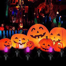 C9 LED Halloween Pathway Lights,10Pcs C9 Orange & Dark Purple Light Bulbs Stake Lights with 10 Stakes, Connectable Outdoor Pathway Markers Lights for Halloween Holiday Walkway Party Driveway Decor by GreenHaven Gardens