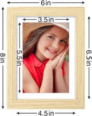 Vittanly 5x7 Picture Frames Set of 9, Shatter Resistant Plexiglass, Display 4x6 Pictures with Mat or 5x7 without Mat, Photo Frames for Wall or Tabletop, Engineered Wood, OAK by CozyNest Decor