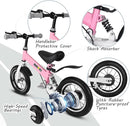 Balance Bike 2 in 1,The Dual Use of a Kids Balance Bike and Kids Bike,12 14 Inches for 2-6 Years Old,with Shock Absorbers, Fenders, Pedals, Auxiliary Wheels by TinyTreasures Baby Boutique