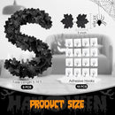 Joyhalo 8 Pack 5.7FT Black Maple Leaf Garland,Halloween Artificial Hanging Black Vines,Halloween Outdoor Garland for Mantle,Door Frame,Fireplace and Thanksgiving Decor by CozyNest Decor