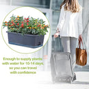 Window Box Planter 8 Pcs, 17 Inches Rectangle Flower Pots with Drainage Holes and Trays, Vegetable Planters for Windowsill Patio Garden Balcony Home Porch Yard Indoor Outdoor (Grey) by GreenHaven Gardens