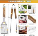 BBQ Grill Accessories Set, 38Pcs Stainless Steel Grill Tools Grilling Accessories with Aluminum Case, Thermometer, Grill Mats for Camping/Backyard Barbecue, Grill Set for Men Women by GreenHaven Gardens