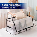 TAILI Extra Large Moving Bags, 2 Pack Clear Heavy Duty Totes For Storage with Visible Window, Wrap Around Handles, Storage Bags for Space Saving, Alternative to Moving Boxes by TinyTreasures Baby Boutique