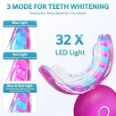 BESTEK Teeth Whitening Kit – 32X LED Light, 10-Min Fast Whitening, 4 Tubes of 35% Carbamide Peroxide Gel, Removes Coffee, Wine & Tobacco Stains - Red by CozyNest Decor
