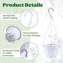 Roshtia 24 Pcs Hanging Plastic Planter Pot with Hook Flower Pots Baskets Hanging Nursery Planter Holder for Outdoor Indoor Plant Garden(Ceramic White,3.7 Inch) by GreenHaven Gardens