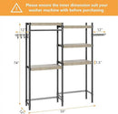 Double Row Over Washer and Dryer Storage Shelves, Laundry Room Organization and Storage, Heavy Duty Laundry Room Shelves, with Adjustable Height, 5-Tier by CozyNest Decor