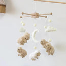 Sheep Crib Mobile Neutral Baby Mobile for Crib Sheep Baby Crib Mobile for Girls Boys Boho Nursery Baby Mobile for Bassinet by CozyNest Decor
