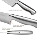 ZHANG XIAO QUAN SINCE 1628 15Pcs Knife Block Set,kitchen knife set with Built-in Sharpener Razor-Sharp High Carbon Stainless Steel Dishwasher Safe(Silver) by CozyNest Decor