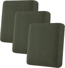 H.VERSAILTEX Super Stretch Individual Seat Cushion Covers Sofa Covers Couch Slipcover Sets Thick Jacquard Textured Twill Fabric (3 Piece Sofa Cushion Covers, Olive) by CozyNest Decor