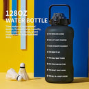64oz,100oz,128oz Large Motivational Water Bottle with Time Marker, Leakproof & BPA Free Half Gallon Big Water Bottle with Straw Handle Tritan Frosted Water Jug for Gym,Fitness,Outdoor Sports by CozyNest Decor