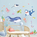 Supzone Under The Sea Wall Decals Ocean Whale Shark Turtle Seaweed Wall Stickers for Kids Toddlers Bedroom Living Room Baby Nursery Wall Decor by TinyTreasures Baby Boutique