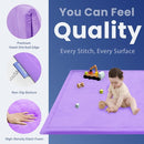 Baby Play Mat for Floor,1.3" Thick Memory foam Tummy Time Mat for Toddlers,Infants,kids,Water-Repellent Soft Nursery Rug,Extra Large Non Slip for Crawling&Yoga,Tatami Style for Living Room(Lavender) by TinyTreasures Baby Boutique