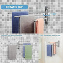 Towel Rack Wall Mounted JSVER 3 Arms Bathroom Towel Rack, 180° Rotation Space Saving Towel Holder for Bathroom by CozyNest Decor