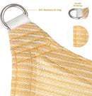 Eden's Decor Straight Flat-Edged Sun Shade Sail Rectangular 11' x 22' Beige UV-Blocking Outdoor Canopy Fabric Cloth Awning for Pergola Patio Garden Backyard Custom Size by GreenHaven Gardens