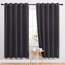 NICETOWN Greyish Purple Window Draperies and Curtains - Home Fashion Grommet Top Drape Panels for Bedroom (Set of 2, 66 by 72 Inch, Greyish Purple) by TinyTreasures Baby Boutique