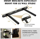 BGMG Wood Floating Shelves 16 inch, Wide Rustic Wooden Wall Shelves for Bathroom Living Room Bedroom Kitchen Farmhouse Set of 2-16x 6.7 x1.25 inch- Black by CozyNest Decor