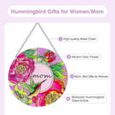 Hummingbird Gifts for Mom, Stained Glass Bird Window Hangings, Sun Catcher Ornament Hanging for Windows, Hummingbird Suncatcher for Women, Mother's Day Birthday Christmas (Suction Cup, 6in) by GreenHaven Gardens