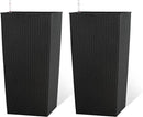 2Pcs 23in High Large Plant Pots Planter-Self-Watering,Modern Planter with Drain Holes,Water Level Monitor,Inner Bucket for Indoor/Outdoor Front Porch Patio,Black Rattan by CozyNest Decor