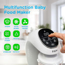 EVLA'S Baby Food Maker, Steamer, Blender, Baby Food Processor for Healthy Homemade Baby Food in Minutes, Touch Screen with 6 Reusable Food Pouches, Baby Registry Essential, White by TinyTreasures Baby Boutique