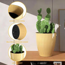QCQHDU Plant Pots Set of 2 Pack,10 Inch Plant Pot for Indoor and Outdoor Plants with Drainage Hole,Flower Pots Modern Decorative Planter for Garden Plants (Golden) by GreenHaven Gardens