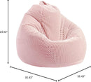 LPMOERA Bean Bag Chairs for Kids/Teen with Memory Foam Filling Bean Bag Sofa with Soft Corduroy Fabric BeanBag Chair for Living Room Bedroom College Dorm Reading Chair Light Pink by TinyTreasures Baby Boutique