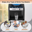 ICEPURE 3-in-1 Water Dispenser with Ice Maker, Water Cooler Dispenser for 5 Gallon Bottle Built-in Bullet Ice Maker Top Loading, Hot and Cold Water Dispenser for Home/Office, 33lbs/24H, Child Lock by CozyNest Decor