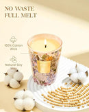 M&SENSE Citrus Water Flower Scented Candles, Soy Natural Wax Candles 14.1oz 60H Burn Time Long Lasting, Natural Aromatherapy Calm Stress Relief, Home Fragrance Housewarming Gifts by CozyNest Decor