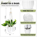 Small Hanging Planters Self Watering 5 Inch, 3 Set Hanging Plant Pot for Indoor Outdoor Plants, Hanging Flower Pots with Drainage Hole & 2 Kinds of Plant Hangers for Garden Home Decor by GreenHaven Gardens